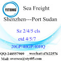 Mar del puerto de Shenzhen flete a Puerto Sudán
